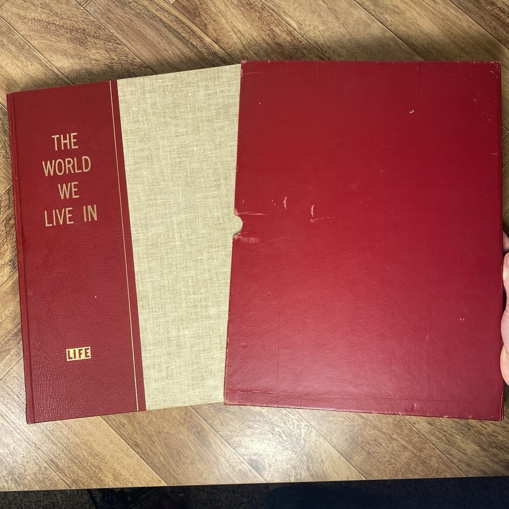 The World We Live In Time Life Magazine 1955 VTG Coffee Table Book w Slip Case